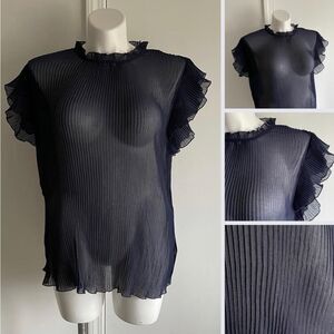 Navy Blouse from City Chic, Size M (18), NWT